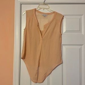 American Eagle peach front tie blouse tank